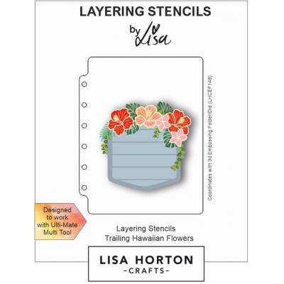 Lisa Horton Crafts Layering Stencils - Trailing Hawaiian Flowers